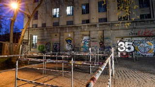 Der verlassene Eingangsbereich zum Club Berghain