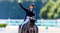 Isabell Werth bei der Dressur Einzel Grand Prix Kür bei den Olympischen Spielen in Paris