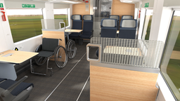 Der neue barrierefreie ICE mit Rollstuhlplätzen im Abteil
