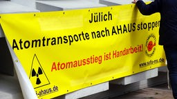 Plakat gegen Atommüll in Ahaus