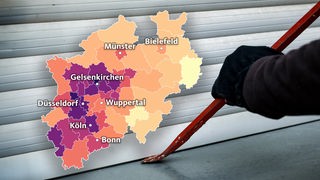 Grafik: Einbrüche in NRW