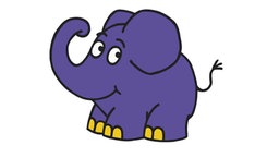 Blauer Elefant