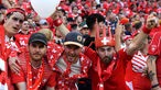 Schweizer Fans feiern die Fußball-EM
