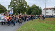 Der Demonstrationszug der FFF-Demo in Münster.