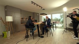 Frank-Walter Steinmeier in Espelkamp zum Interview