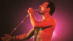 Freddie Mercury in der Londoner Wembley Arena