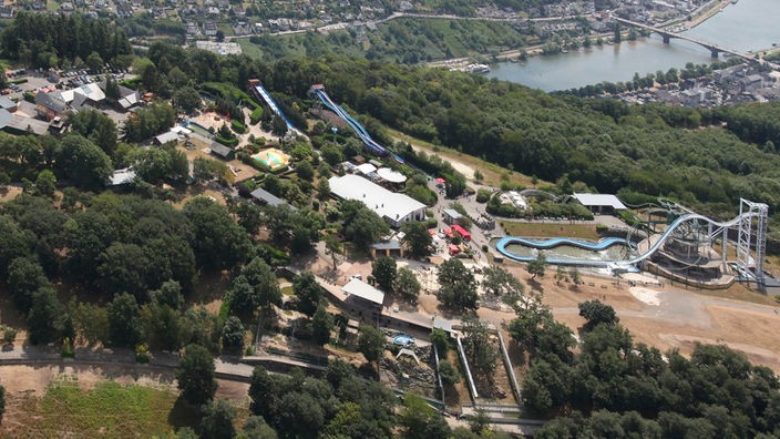 Luftbild des Wild-und Freizeitparks in Klotten