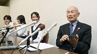 Tomoyuki Minomaki, Präsident von Nihon Hidankyo, spricht zu Medienvertretern. Der Friedensnobelpreis geht in diesem Jahr an die japanische Organisation, die für ihre Bemühungen um eine Welt frei von Atomwaffen geehrt wird