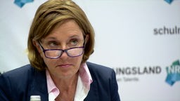 Yvonne Gebauer, Schulministerin,Pressekonferenz am 27.08.2021