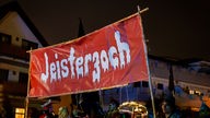 Banner "Jeisterzoch" beim Geisterzug 2024