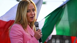 Giorgia Meloni, Vorsitzende der rechtsextremen Partei Brüder Italiens