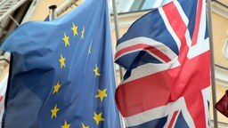 Flagge Großbritanniens und der EU