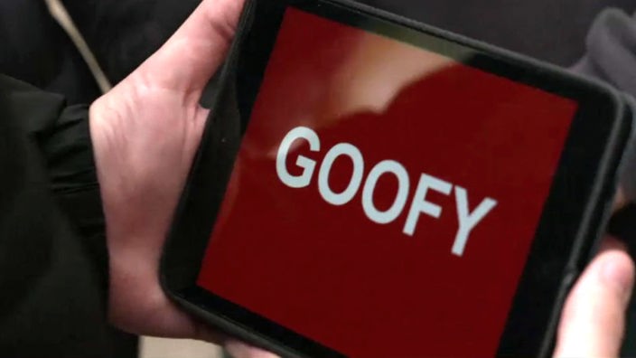 iPad mit "Goofy", dem Jugendwort 2023