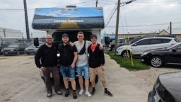 Mit dem Wohnmobil zur Grill-WM und danach noch ein Trip durch die USA: Alex, Marco, Fabian und Wesley aus dem Münsterland