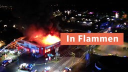 Baumarkt in Castrop-Rauxel in Flammen