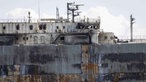 Havarierter Frachter im Hafen Eemshaven