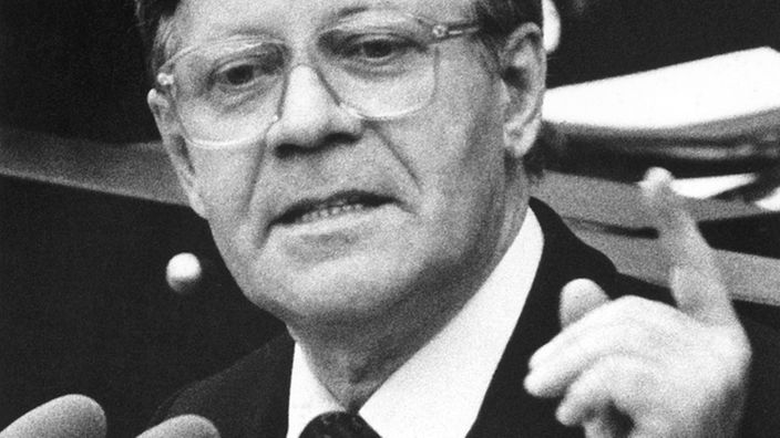Altkanzler Schmidt im Bundestag 1979