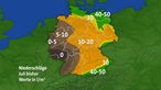 Karte Deutschlands mit den Niederschlägen im Juli bisher.