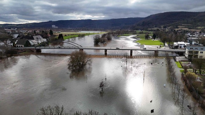 Hochwasser in Beverungen an der Weser