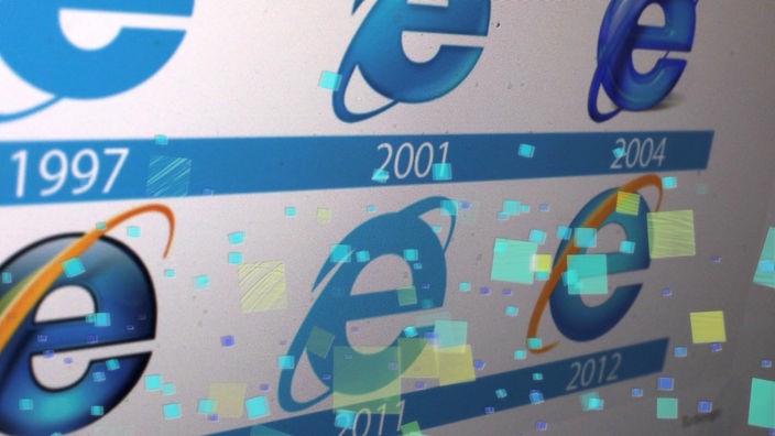 Das Logo des Internet Explorer hat sich über die Jahre 