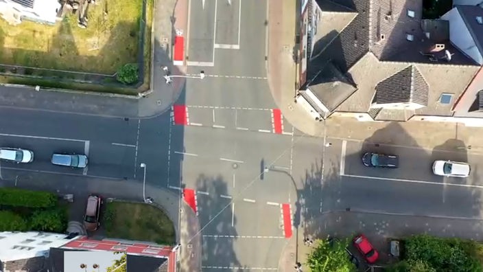KI-Ampel in Hamm: Blick auf eine Straßenkreuzung