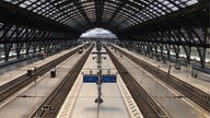 Köln HBF gegen 12 Uhr. Wegen Stellwerkarbeiten fahren hier keine Fern- und Regionalzüge