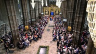 A general view inside Westminster Abbey ahead of the Coronation of King Charles III and Queen Camilla