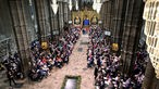 A general view inside Westminster Abbey ahead of the Coronation of King Charles III and Queen Camilla