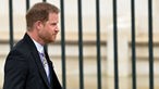 Prince Harry, Duke of Sussex arrives to attend the Coronation 