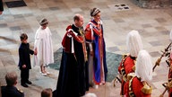 Prince William, Catherine, Princess of Wales, and their children Princess Charlottte and Prince Louis 