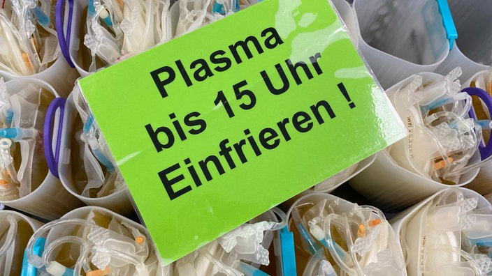 Plasmakonserven -  Plasma bis 15 Uhr Einfrieren !