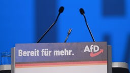 Rednerpult am AfD Parteitag