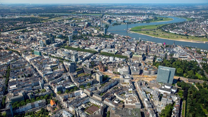 Düsseldorf, Luftaufnahme