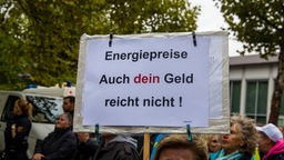 Demonstation gegen gestiegene Energiepreise
