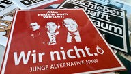 Sticker und Mitgliedermagazine der Jungen Alternative NRW