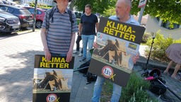 Demonstranten in Düsseldorf