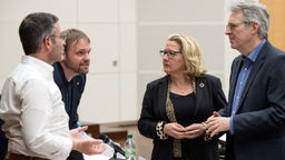SPD-Führungskräfte Marc Herter, Veith Lemmen, Svenja Schulze und Achim Post (v.l.n.r.)