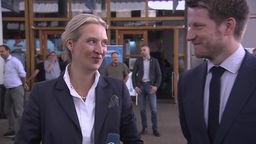 Alice Weidel und Martin Vincentz auf der AfD-Europawahlversammlung