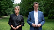 Ministerprasident Hendrik Wuest ( CDU ) und die Grünen-Landesvorsitzende Mona Neubaur