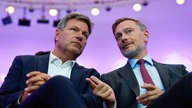 Christian Lindner (Rechts) und Robert Habeck (Links)