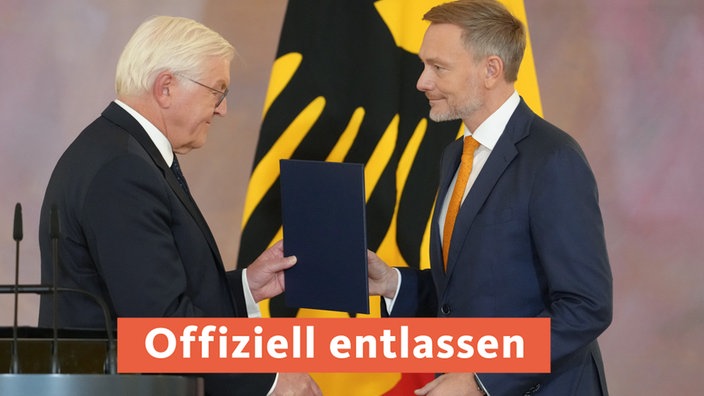 Christian Lindner gibt seine Entlassungspapiere ab