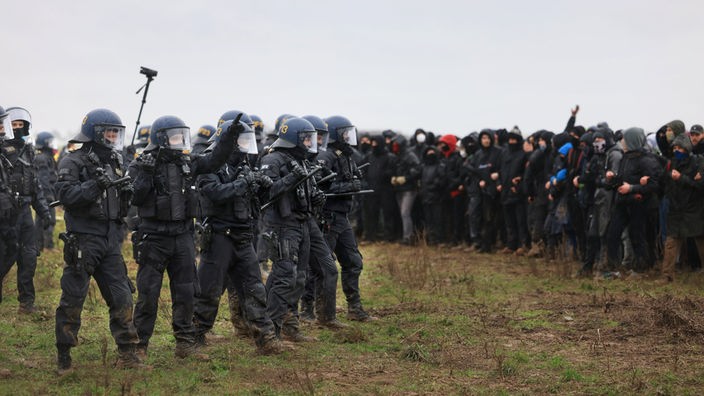 Ausschreitungen bei der Demonstration in Lützerath