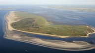 Die Nordseeinsel Spiekeroog aus der Luft aufgenommen