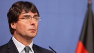 Marcus Optendrenk (CDU), Minister der Finanzen, spricht bei einer Pressekonferenz der NRW-Regierungsspitzen zum Nachtragshaushalt. 