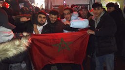 Die Marokkanische Flagge darf auf der Party natürlich nicht fehlen