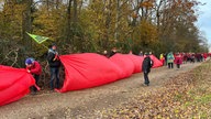 Menschenkette im Sündenwäldchen beim Hambacher Forst