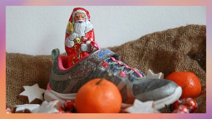 Befüllter Schuh zum Nikolaustag