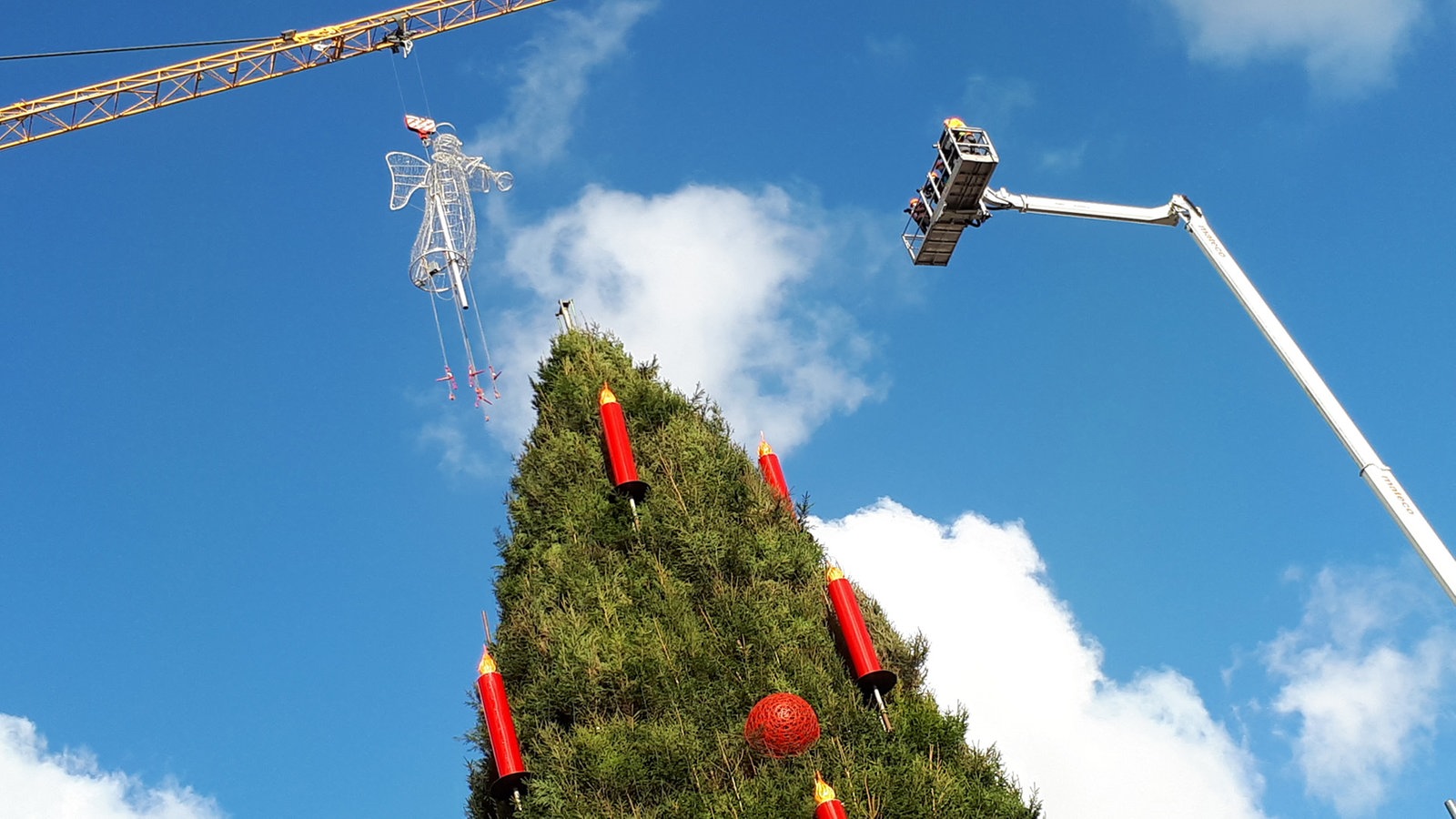 Aufbau Für Dortmunder Riesen-Weihnachtsbaum Gestartet - Ruhrgebiet ...