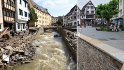 Drei Jahre nach der Flut in NRW. Vorher-Nachher-Vergleich: Bad Münstereifel