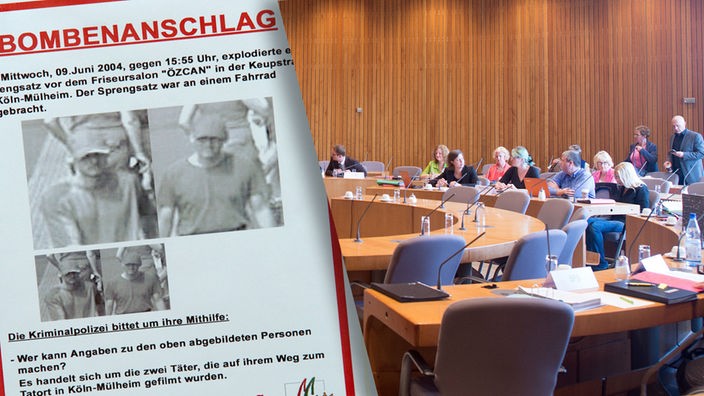 Montage: Gedenken an die NSU-Opfer, Ausschuss im Landtag